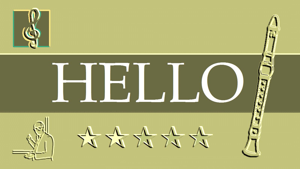 Recorder Notes Tutorial - OMFG - Hello (Sheet music)