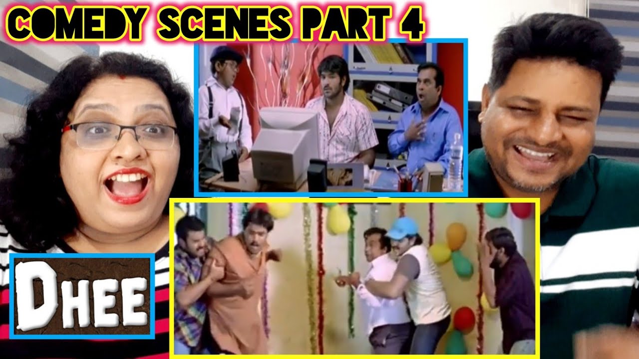 Dhee Movie Best Comedy Scenes REACTION | Brahmanandam, Vishnu, Sunil | Dhee Comedy Scenes 4 | #dhee