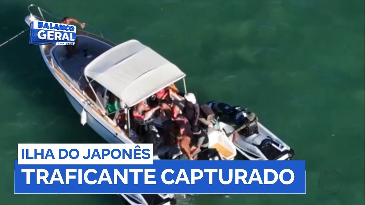 Traficante é preso enquanto curtia passeio de lancha na Ilha do Japonês (RJ)