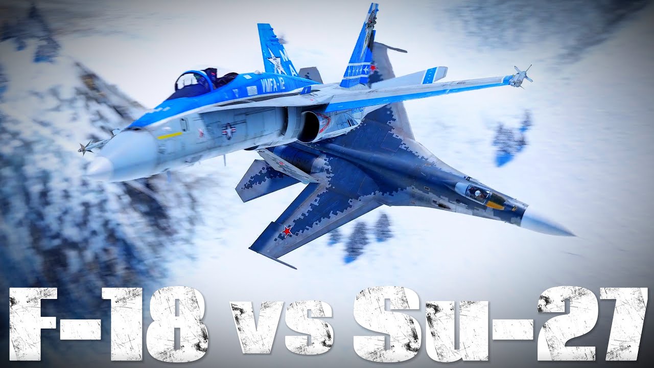 F-18 Hornet Vs Su-27 Flanker 1v1 Duels | War Thunder