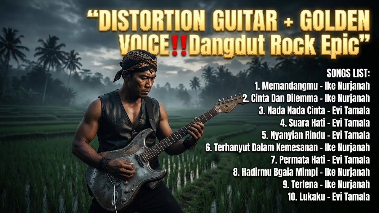 GITAR DISTORSI + SUARA EMAS‼️ Dangdut Rock Epic