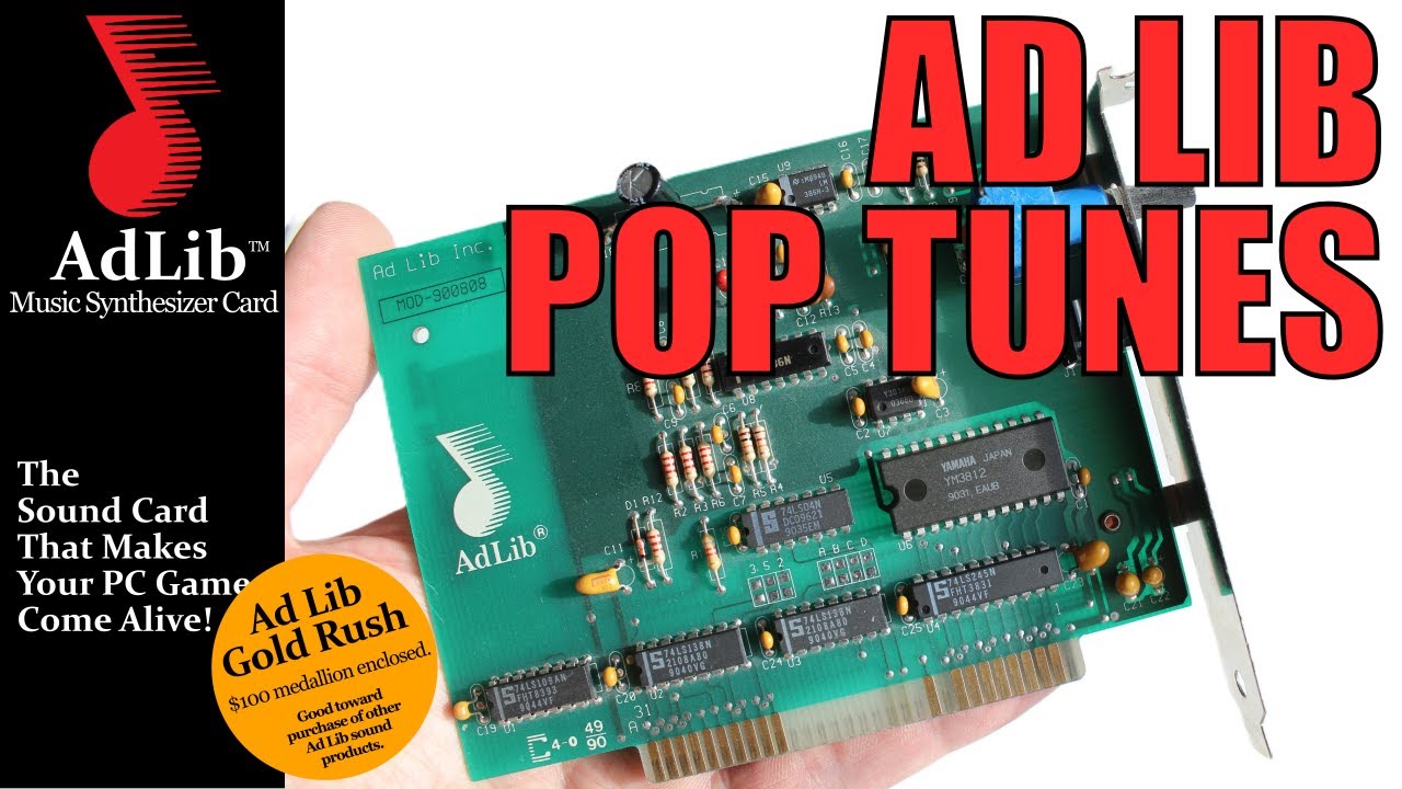 AdLib Music Synthesizer Card - Demo Songs with Ad Lib Pop-Tunes