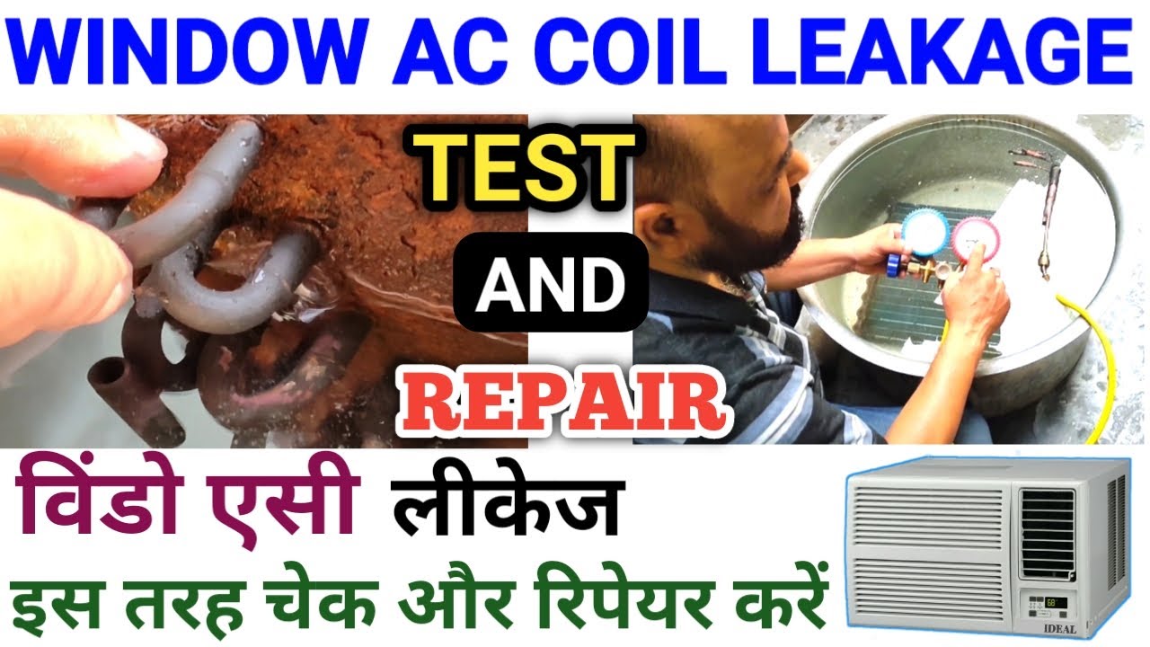 Window AC Leakage Test And Repair ! Evaporator