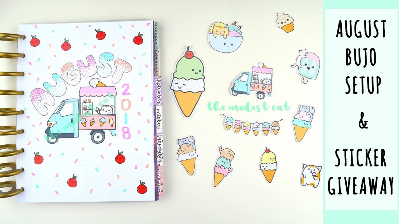 Cute Bullet Journal Setup | August Bujo Monthly | FrankenPlanner