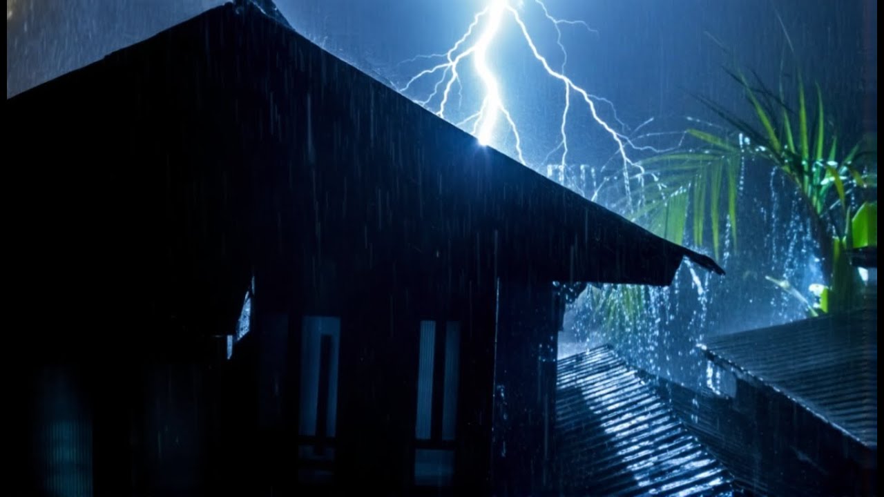 Heavy Rain & Thunder Sounds Live Stream – Deep Sleep, Insomnia Relief, Relaxation & Calm Night #45