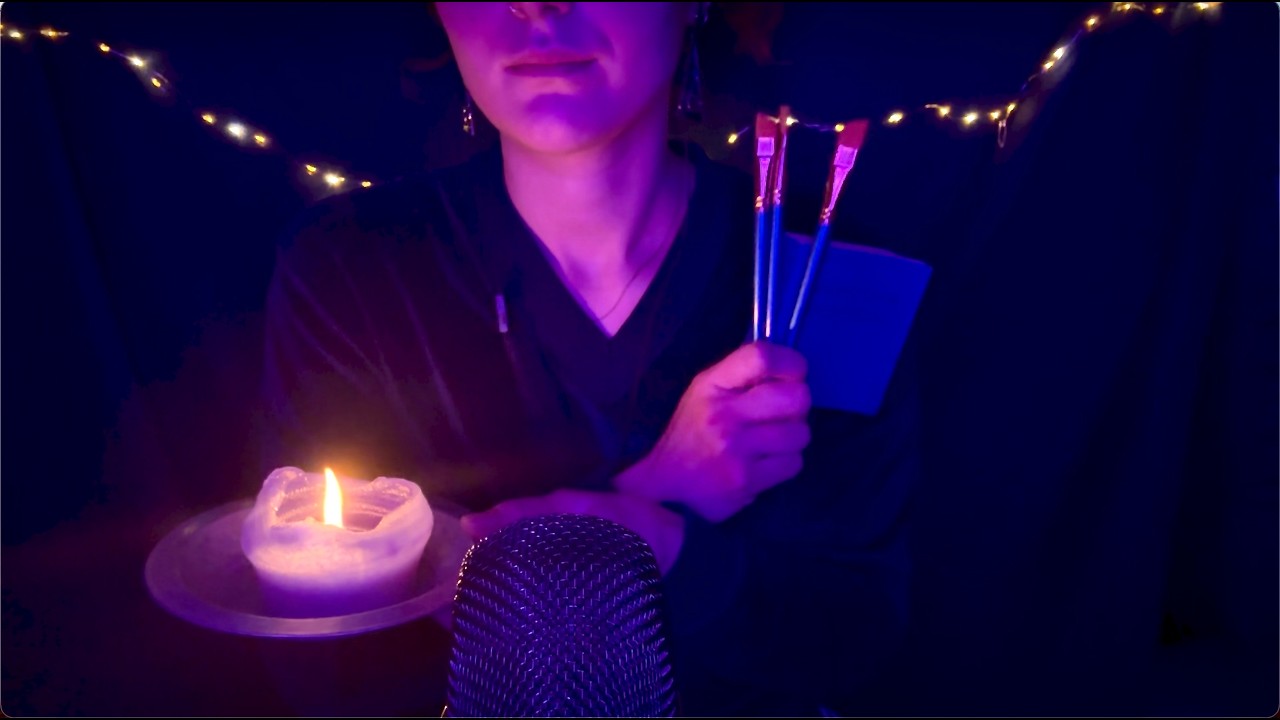 Gemütliches ASMR in Blau💙💤🌌 I Random Triggers und Flüstern bei Kerzenlicht🕯️😴