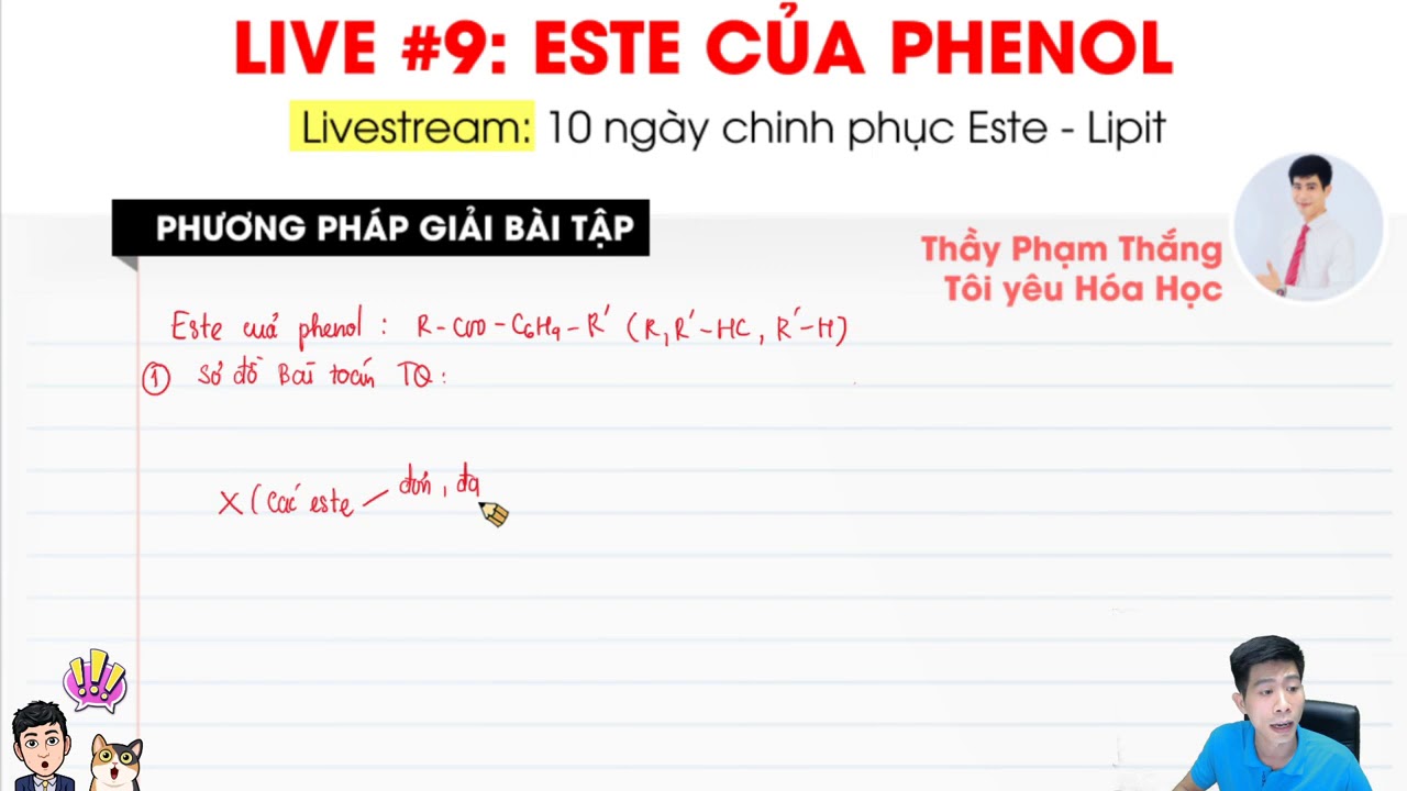 PHƯƠNG PHÁP GIẢI TOÁN ESTE CỦA PHENOL mục tiêu 8+ Gv: Thầy Phạm Thắng