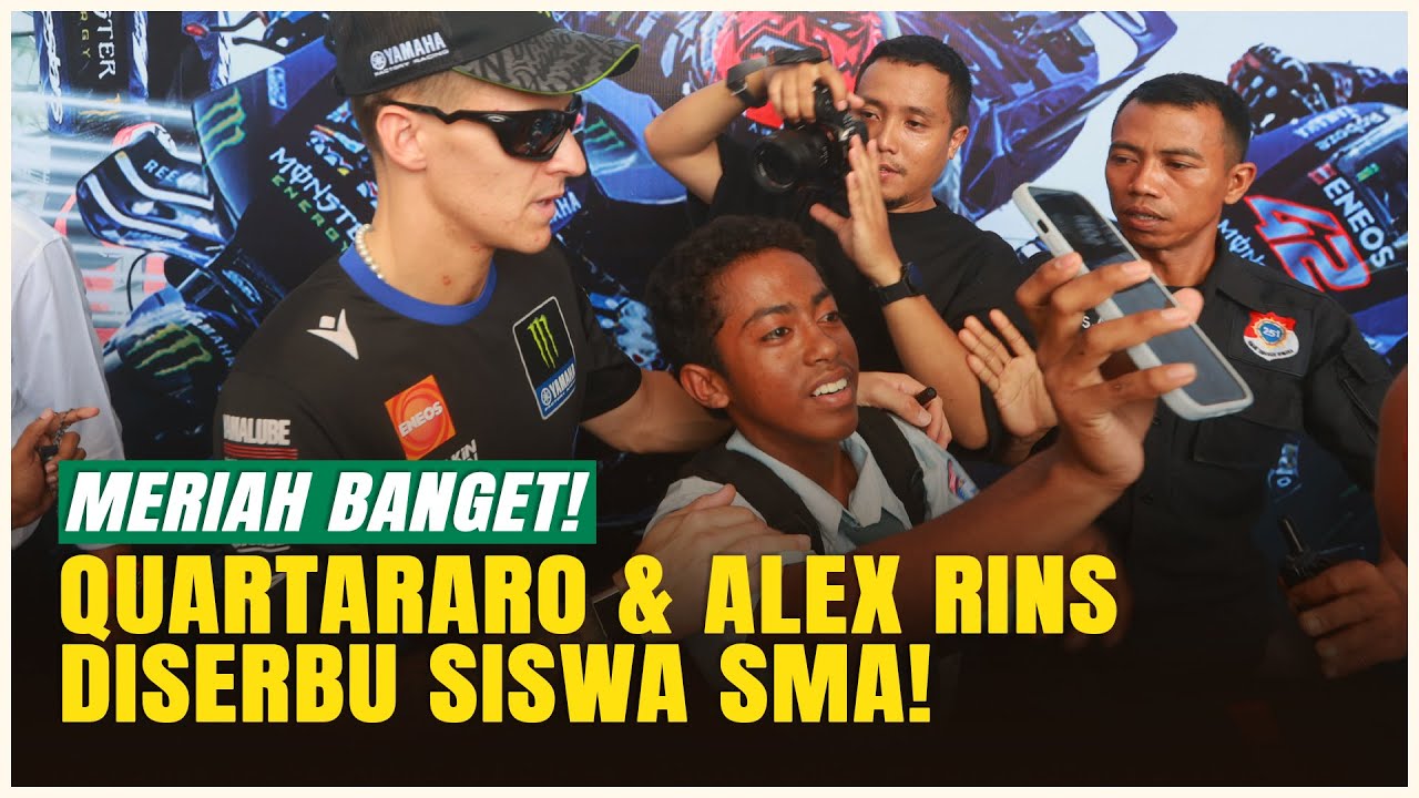 Fabio Quartararo & Alex Rins Diserbu Siswa di SMAN 2 Mataram Jelang MotoGP Mandalika!