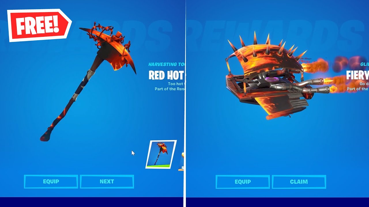 [FREE] How to unlock Red Hot Revenge Pickaxe and Fiery Descent Glider | Reboot Rally Quest Part 2
