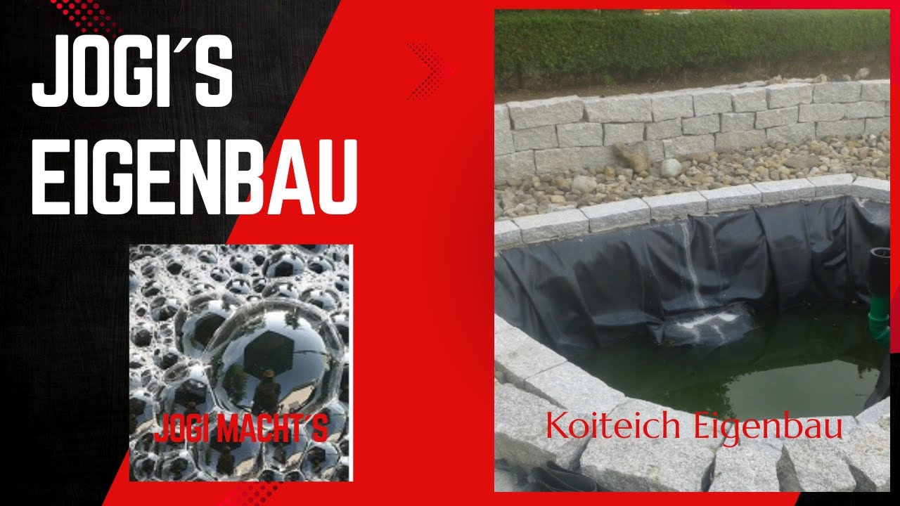 25 000 Liter Koi Teich mit elektrischer Filterabdeckung als Terrasse und Bürstenfilten selber bauen