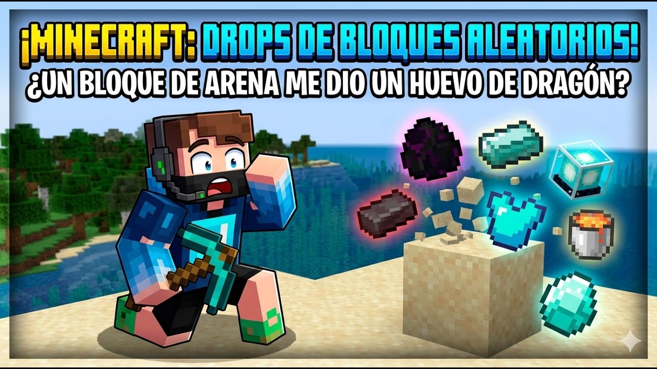 Minecraft PERO los Drops son RANDOMS | Chelo