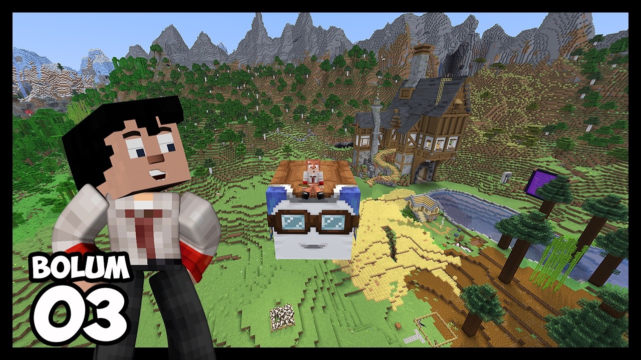 MUTLU GHAST BULDUM! + İskelet XP Farmı Kurduk | Minecraft Bitmeyen Seri #3