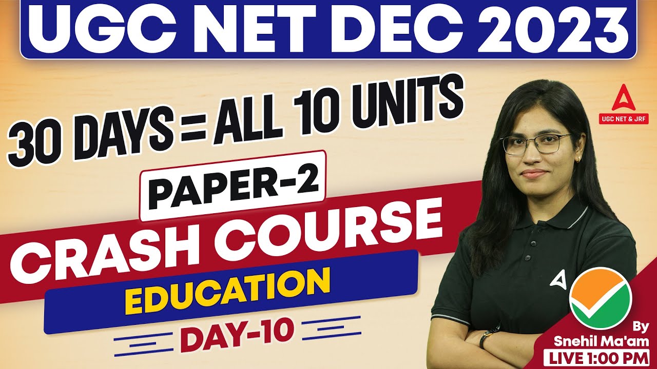 UGC NET Education Paper 2 Classes #10 | NET Education By Snehil Ma'am