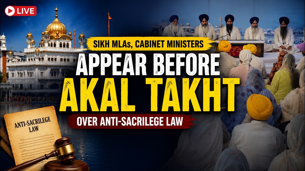 Live: Sikh MLAs, Cabinet Ministers appear before Akal Takht over anti-sacrilege law