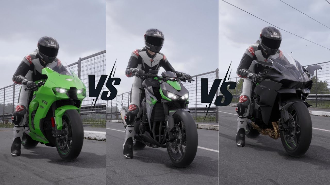 ZX10R VS Z1000 VS H2