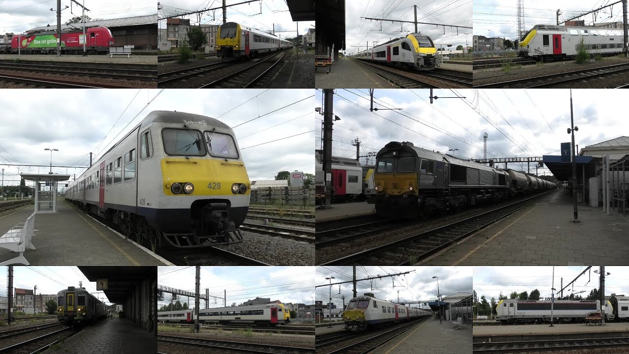 Bahnverkehr in Lier🇧🇪 mit Class 66, Werbe Vectron, AR41, AM80, HLE 18 & HLE 19 + M6, AM75 und AM08