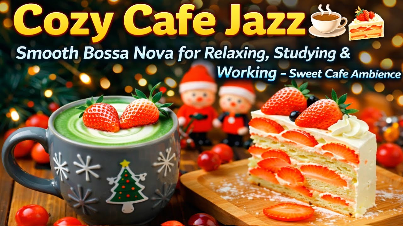 Cozy Cafe Jazz  ☕🍰 | Smooth Bossa Nova Piano for Relaxing, Studying & Working – Sweet Cafe Ambience