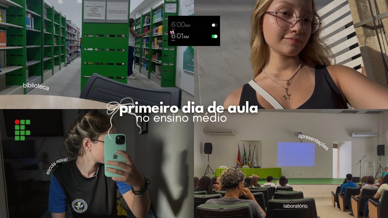 meu primeiro dia de aula estudando no ensino médio 📚🎀 (ifce, conhecendo a escola, grwm & etc)