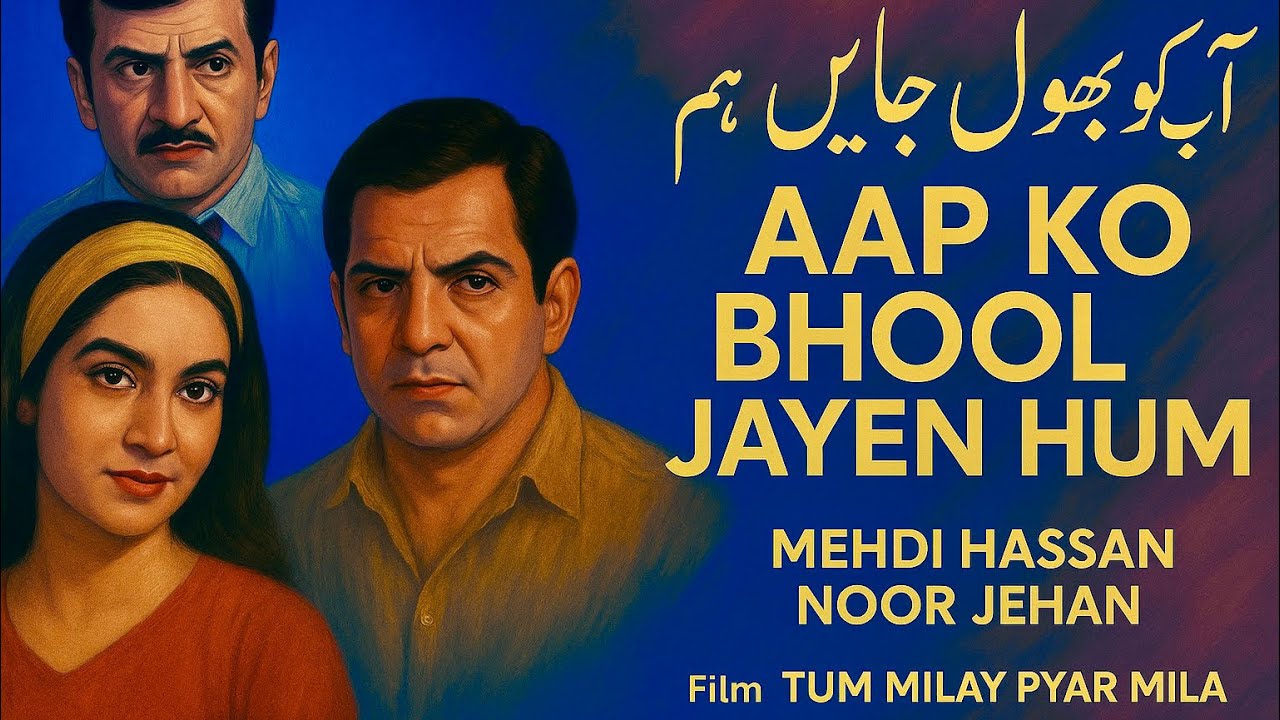 Aap Ko Bhool Jayen Hum | Mehdi Hassan, Noor Jehan | Tum Milay Pyar Mila (1969) | Nashad,TasleemFazli