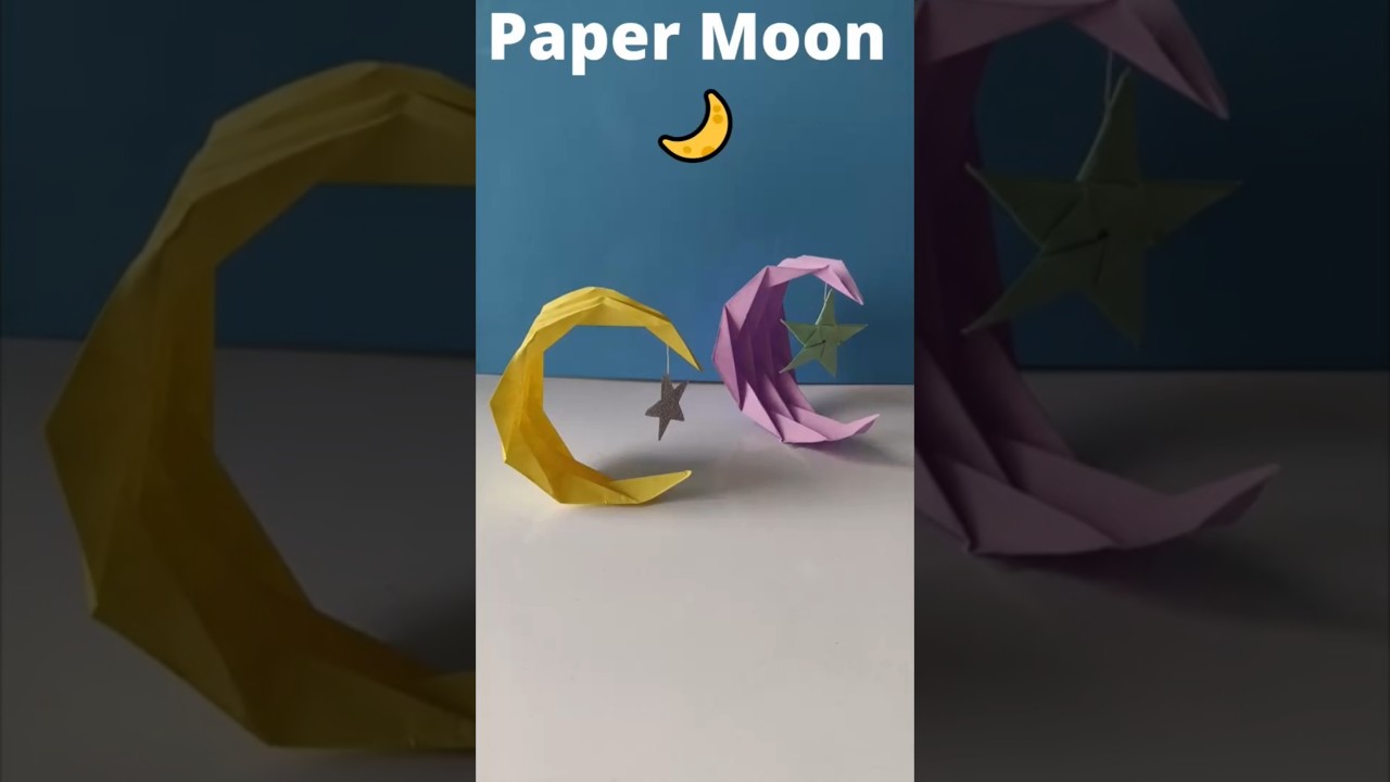 “Trending Moon Origami 🌙✨Viral Easy DIY Craft🌕" 