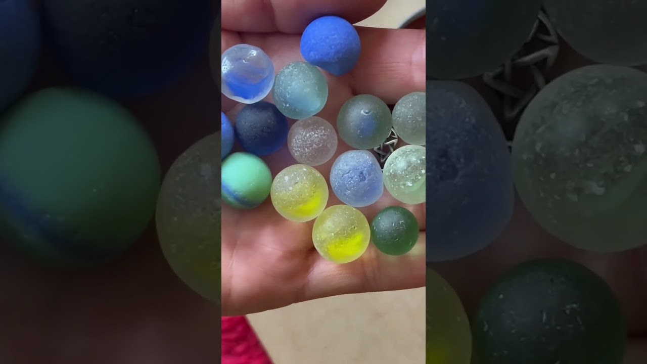 My sea glass marble collection. #marbles #SeaGlass #collection