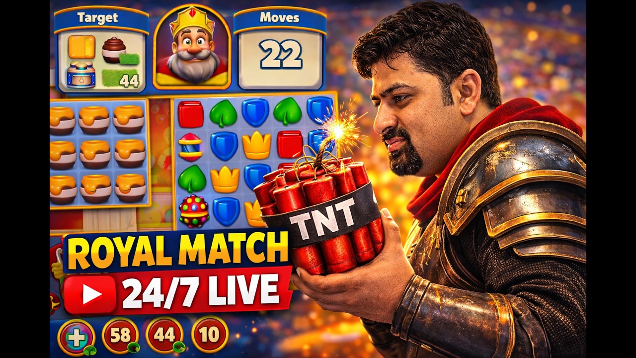 Royal Match Level 7851 | Hard Level Gameplay | Amazing Combo Win | 24/7 Live Royal Match