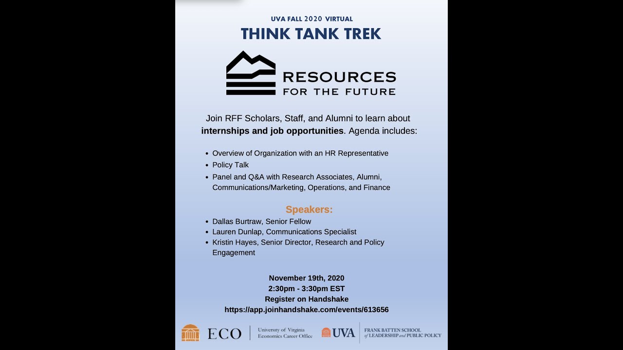 RFF Video Virtual Think Tank Trek 11 20 2020