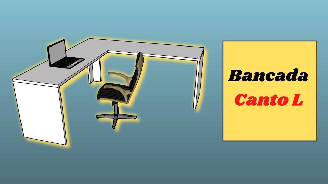 Como Projetar Bancada de Canto L - Sem emenda.