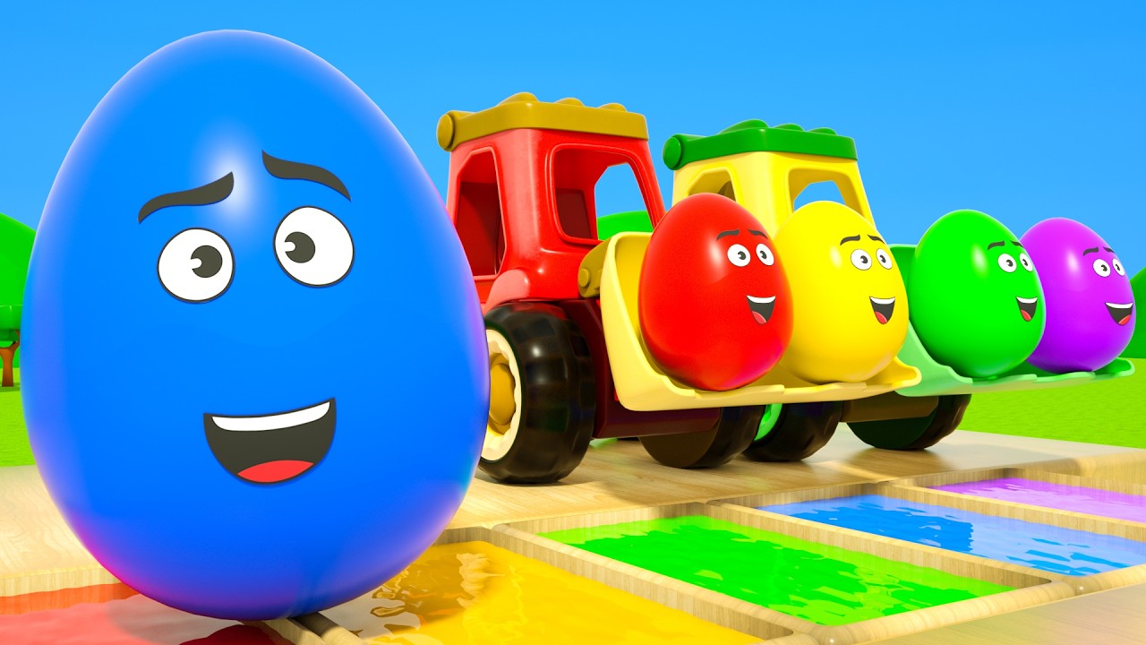 DuZoo Explores Colorful Surprise Eggs | Wheels on the Bus + Super Simple Songs | DuZoo Kids Songs