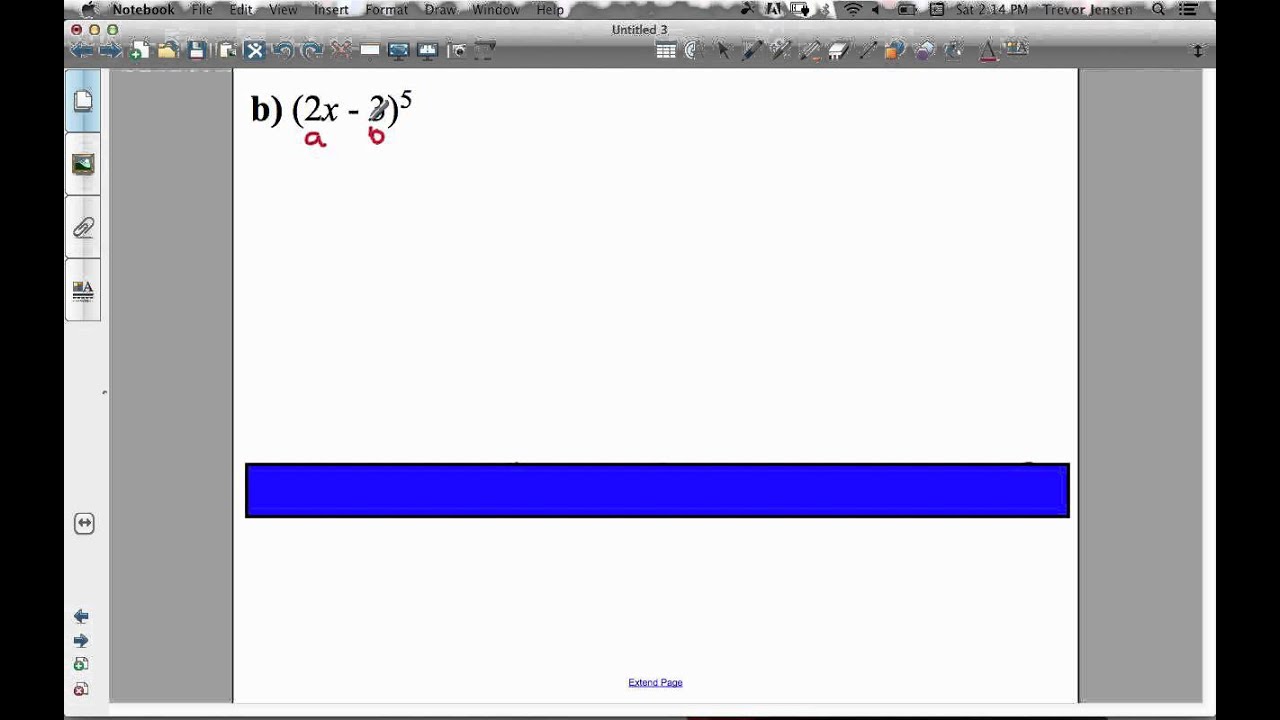 5.2 Expanding Binomials Using Combinations (Binomial Theorem)