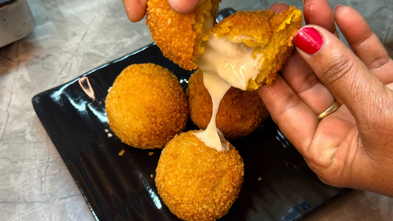 Crispy Potato Cheese Balls Perfect Party Snack | बाहर से कुरकुरा, अंदर से चीज़ी धमाका 🤤