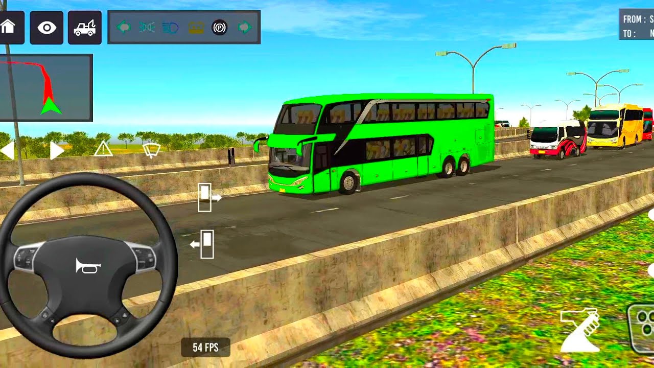 Indonesia Coach bus driving | Euro bus simulator 2025 Android gameplay #game 1 Part 54