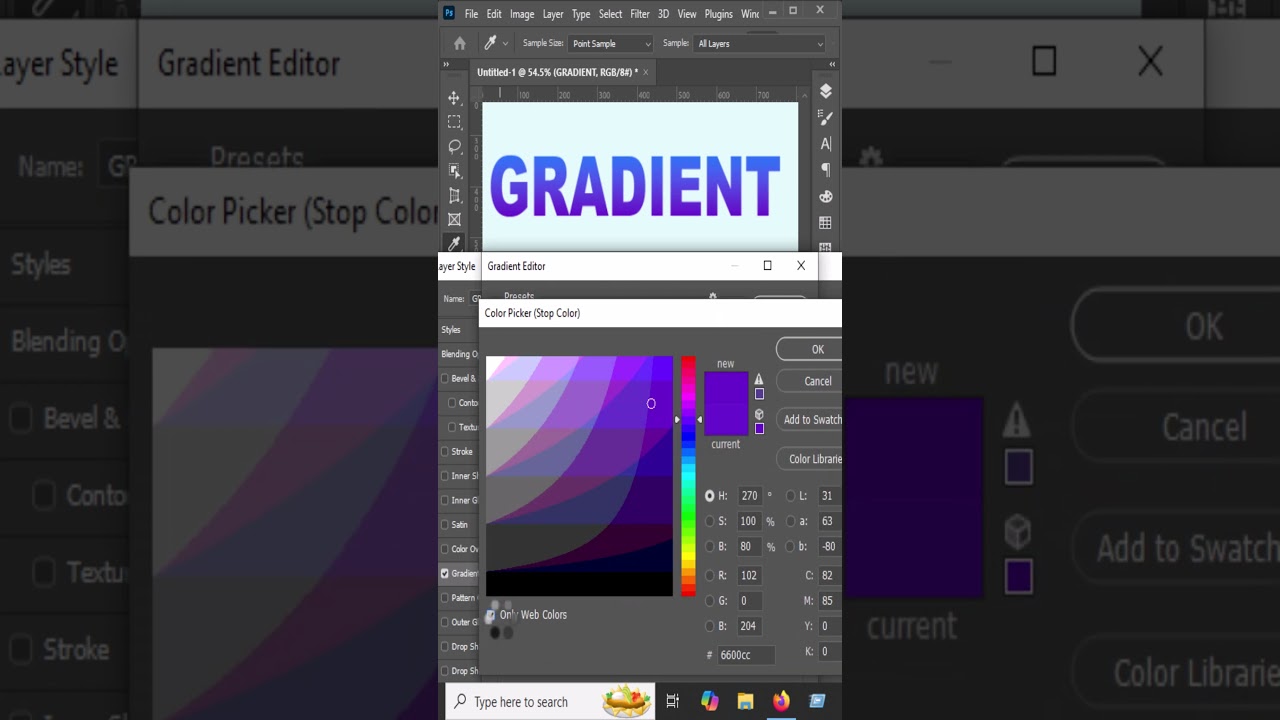 How to Apply Gradient Overlay on Text using Photoshop 2025