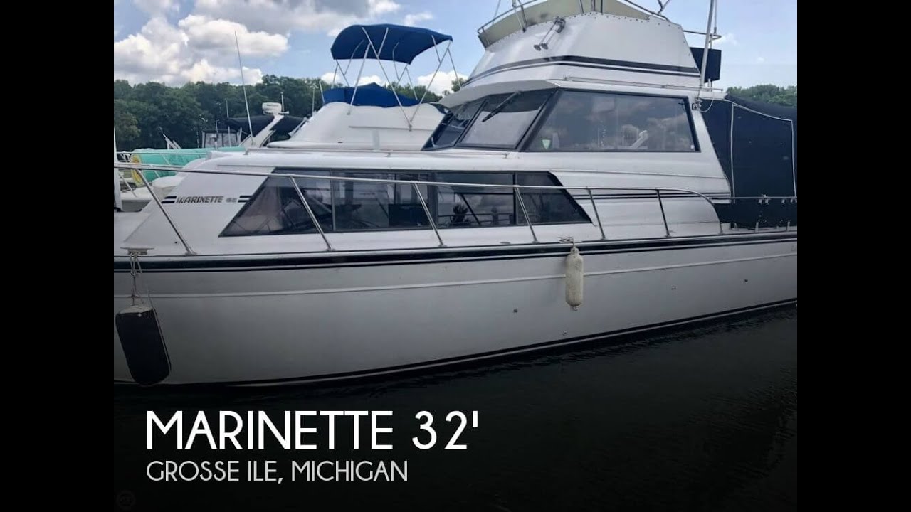 [UNAVAILABLE] Used 1987 Marinette 32 Flybridge Express Cruiser in Grosse Ile, Michigan