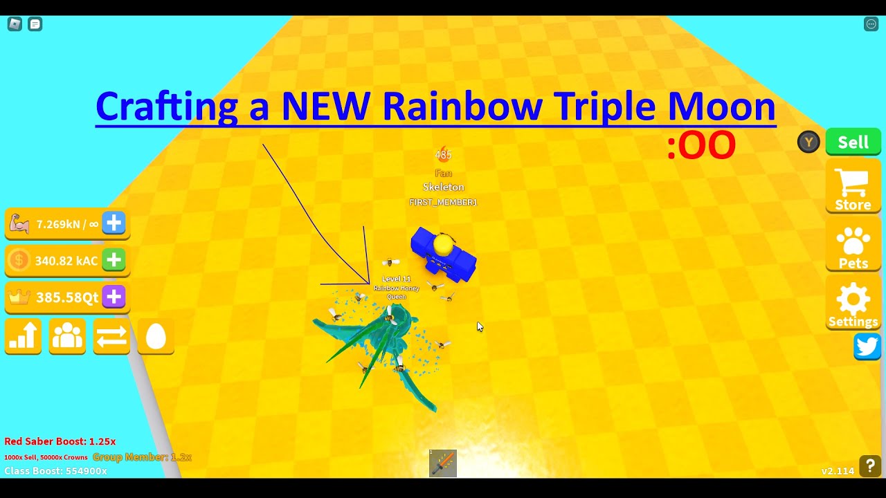 Saber Simulator - Crafting a new RB TM! Island 144 | RB Honey Queen