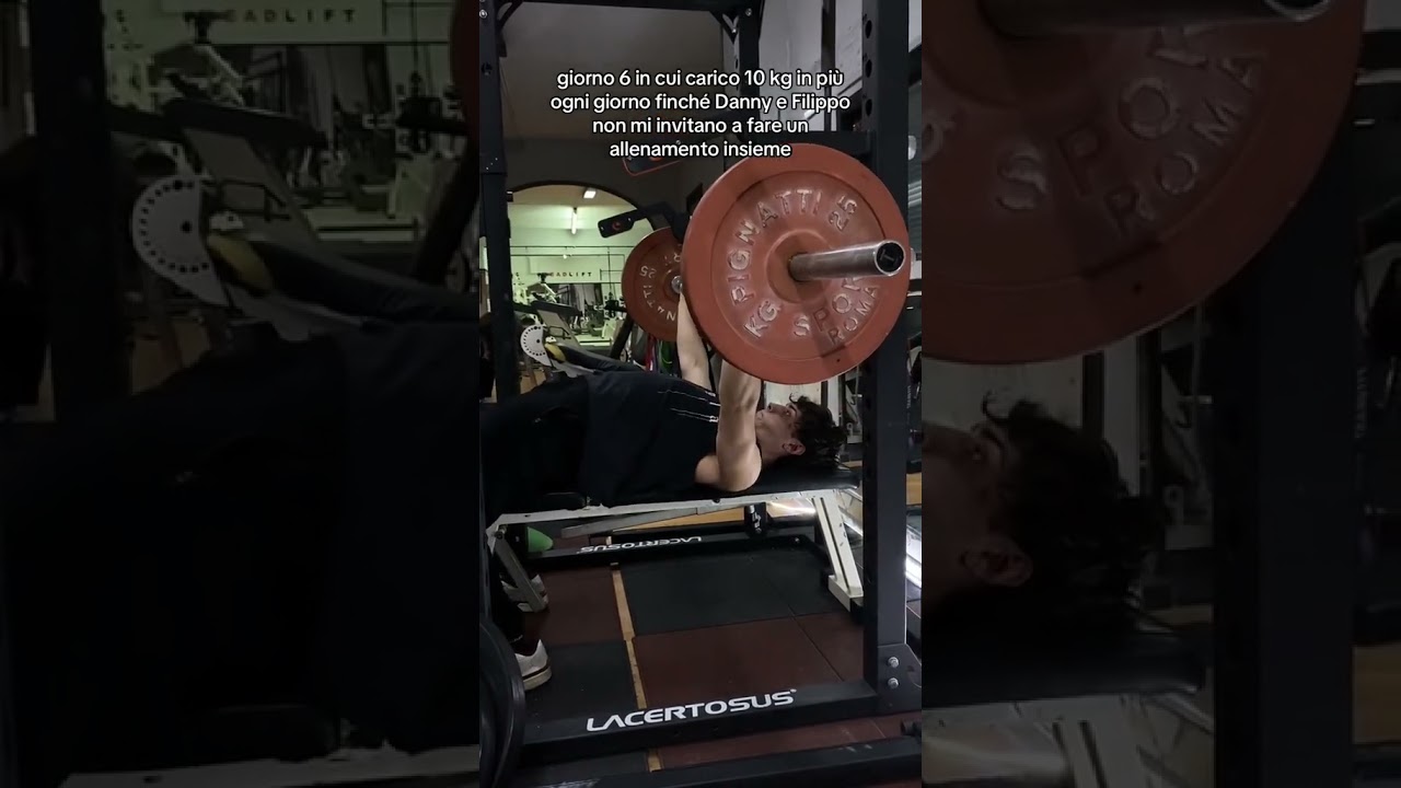 @DannyEnrico @FilippoSoavi la panca inizia a pesare ma non mi arrendo #gym #gymtok #glowup