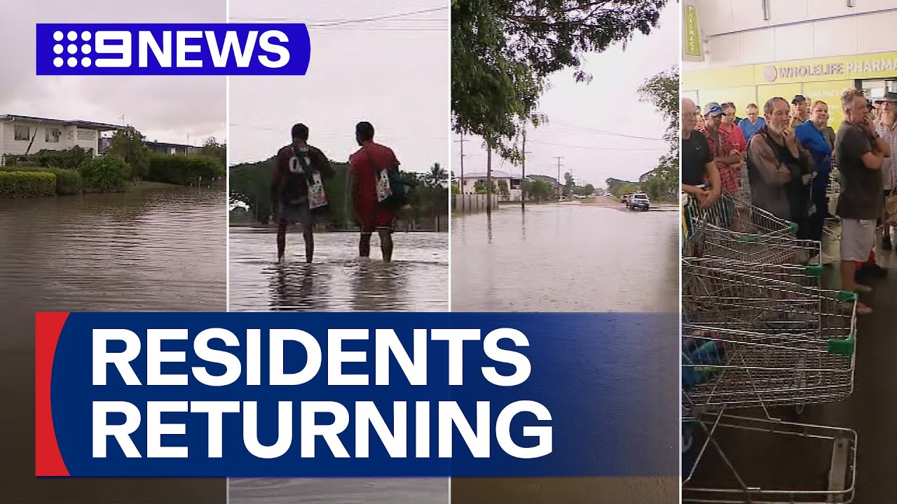 Evacuated residents begin to return to flood-affected towns | 9 News Australia