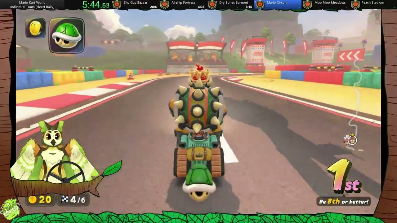 Mario Kart World Heart Rally Speedrun in 8:47.083 (150 CC, Cartridge, 1.2)