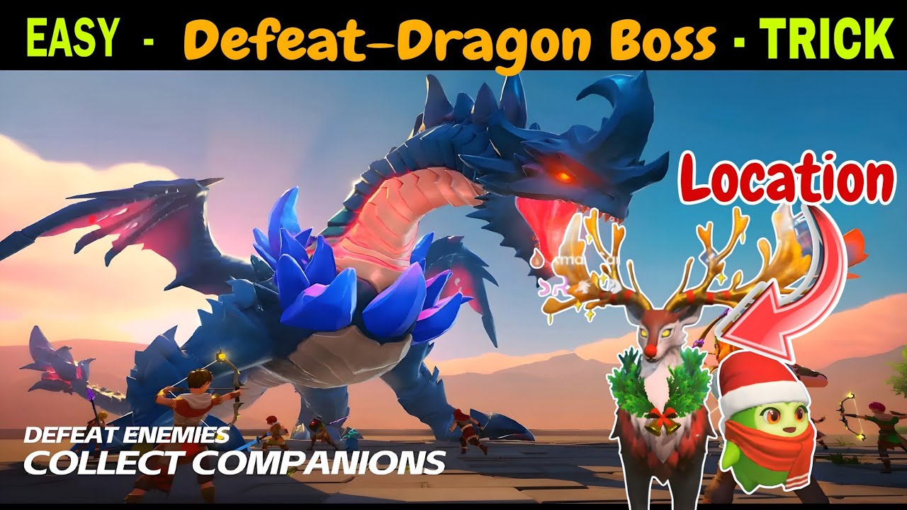 Easy trick to defeat dungeon-Dragon boss in lightus | location of christmas pals | hindi |