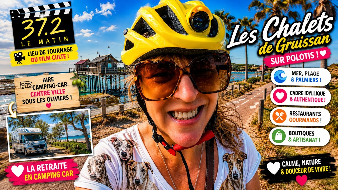 37 2° Les chalets : lieu de tournage de ???? #campingcarlife #campingcar #vanlife #gruissan