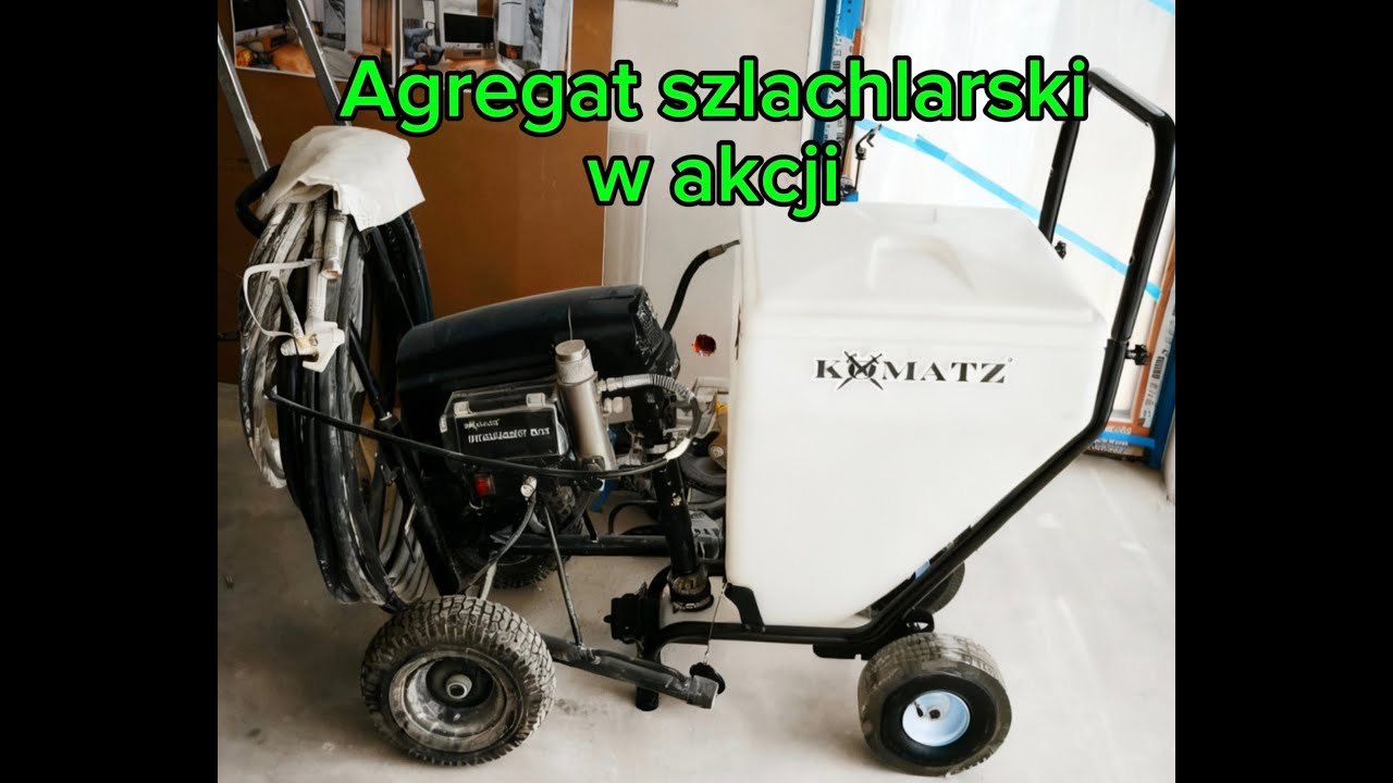 Flizelina+Rigips PremiumLight, naprawiamy tynki  z wykorzystaniem agregatu Komatz Gtech Ranger II.
