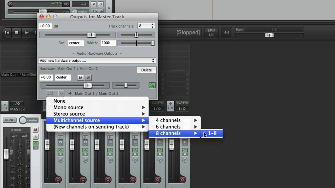 Reaper 003 - MOTU and other Hardware I/O setup basics