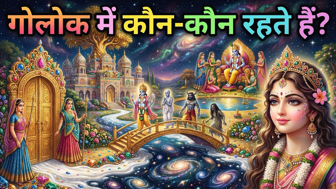 जानिए गोलोक में कौन-कौन रहता है?  WHO ALL RESIDE IN GOLOKA @TheDivineTales #radhakrishna #sanatan