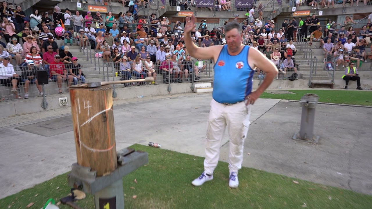 275mm Sydney Royal Easter Show Standing Block Handicap Final