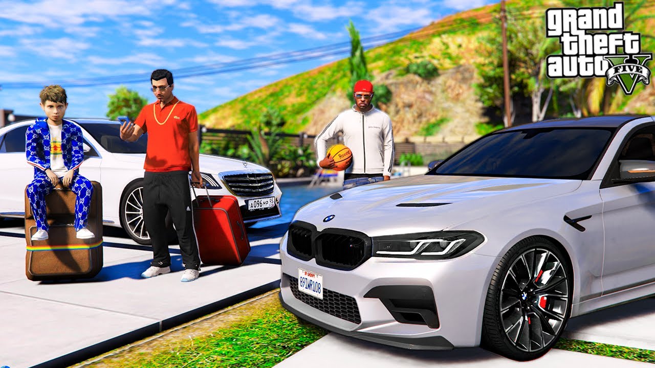 ОТЕЦ И СЫН В GTA 5 - ПЕРЕЕХАЛИ С СЫНОМ В ЛОС САНТОС! ГАРВИН ПОДАРИЛ НАМ ОСОБНЯК И MERCEDES! 🌊ВОТЕР