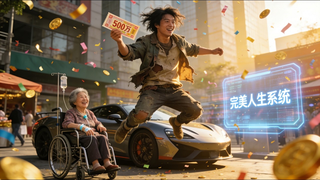 【完結】🔥 開局中獎500 萬？窮小子重生綁定完美人生系統一路搞錢逆襲，事業家庭雙豐收！