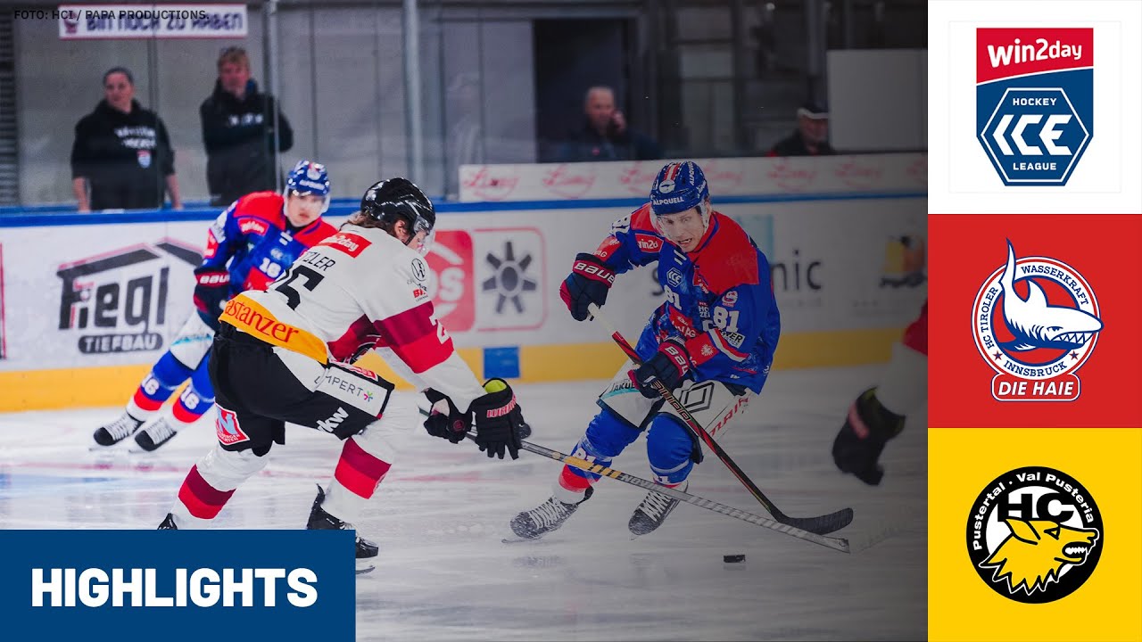 ICE: HC TIWAG Innsbruck - Die Haie vs. HC Falkensteiner Pustertal Wölfe | Highlights