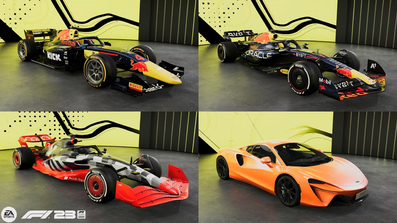 F1 23 - All Cars Full List - F1 & F2 2022/2023, Supercars & Driver Team *Update [4KPS5]