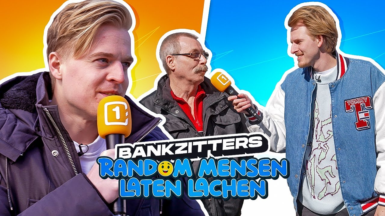 BANKZITTERS LATEN RANDOM MENSEN LACHEN
