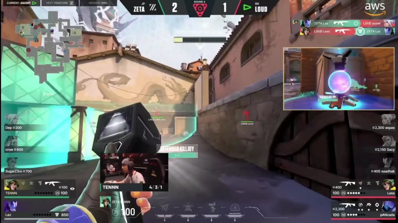 Loud less hitting 3k but still lose the round by ZETA Clutch in last second Valorant Champions Tour